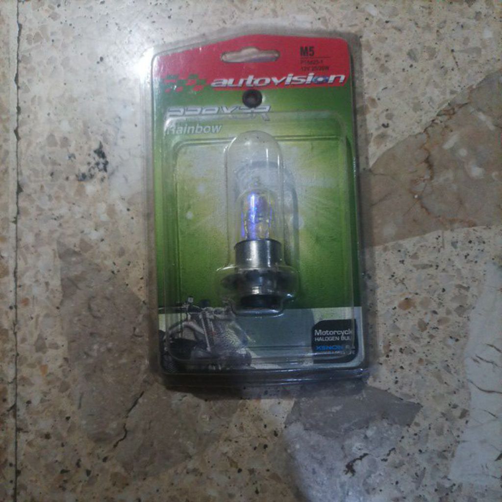 halogen m5 autovision rainbow pelangi 12v25w