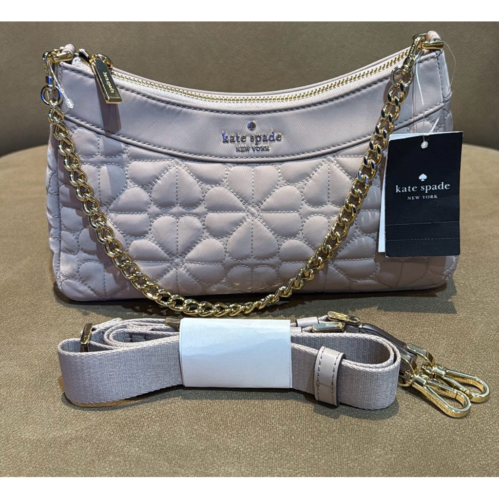 ks flower quilted shoulder