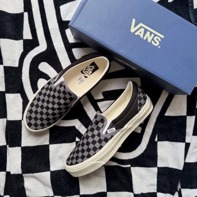 Vans Slip On Reissue 98 LX Checkerboard Steel Shadow Original Resmi