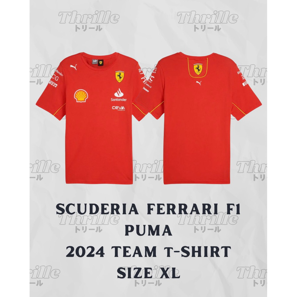 Kaos Scuderia Ferrari F1 2024 Puma Team T Shirt Original