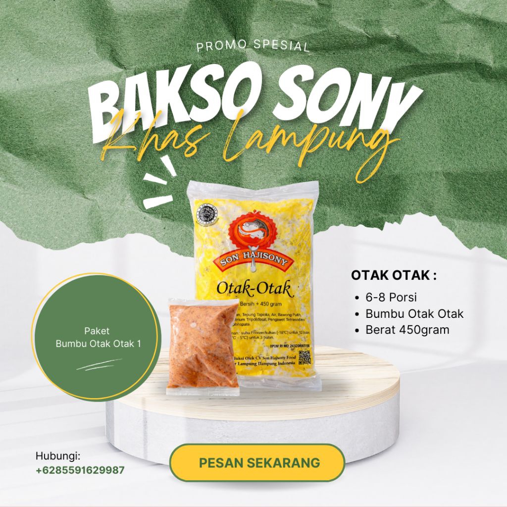 Otak Otak Son Hajisony Khas Lampung + Bumbu | Frozen Food