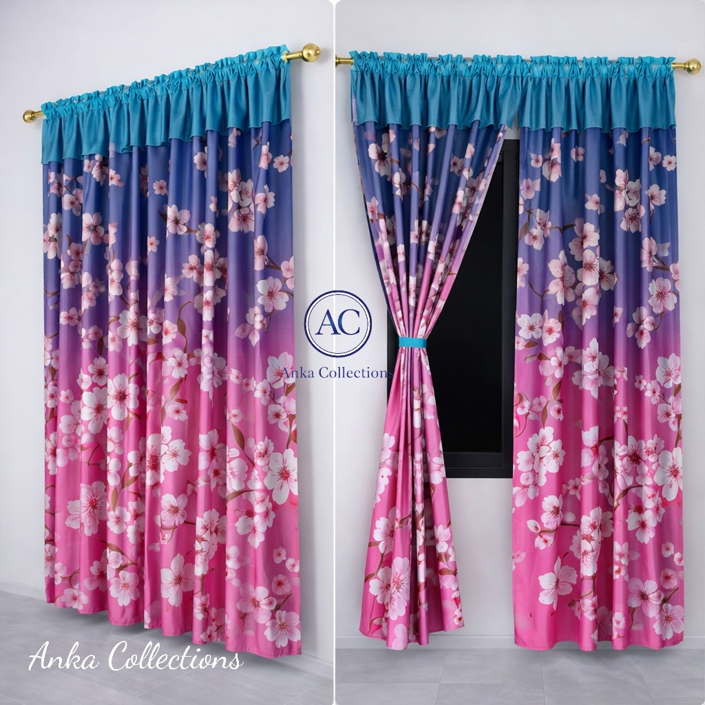 Gorden Pintu Jendela Belah Tengah (Harga Sudah Sepasang) Gorden Minimalis Gorden Poni Murah