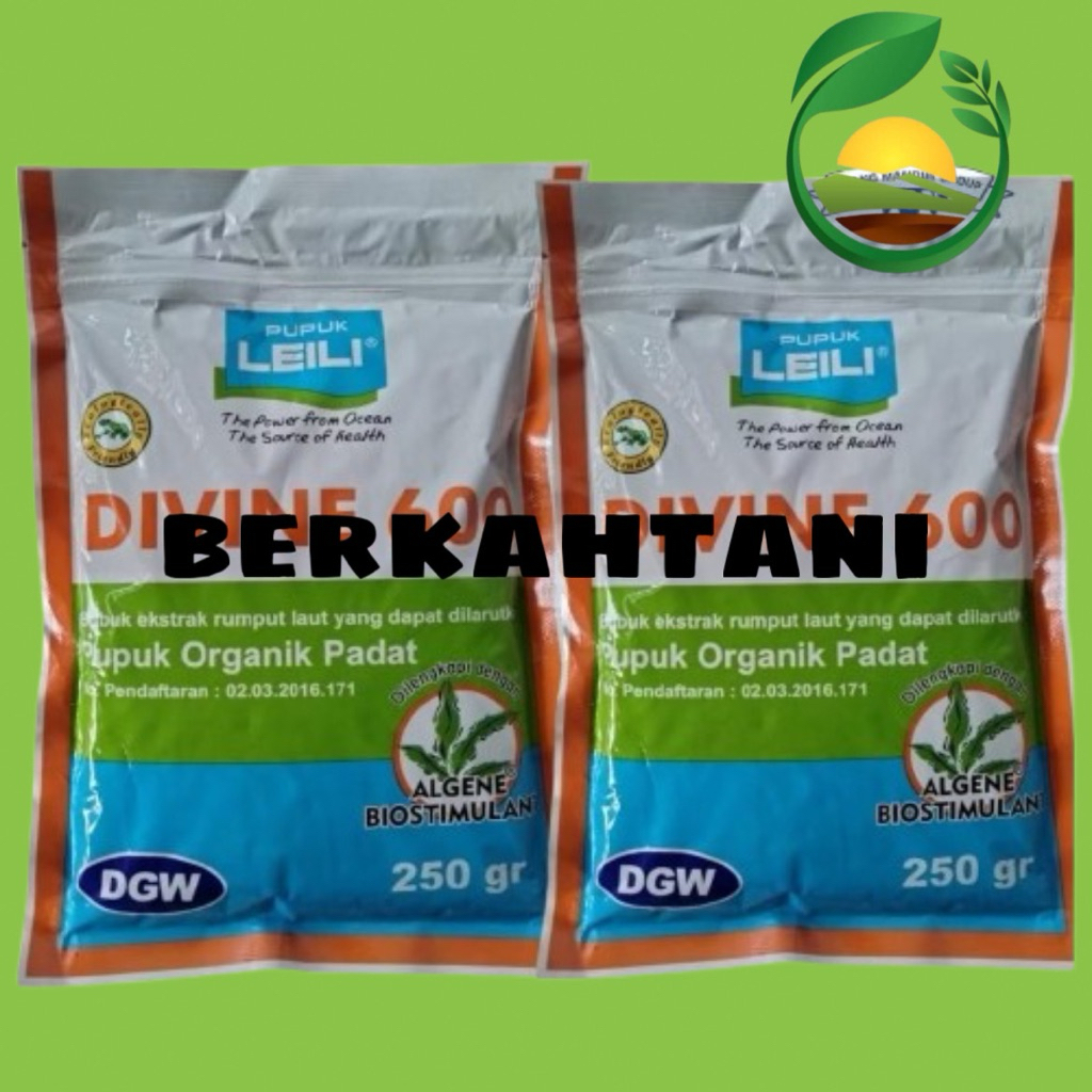 LEILI DIVINE 600 250gr Pupuk C-organik 30,92% Organik Ekstrak Rumput Laut Untuk Semua Jenis Tanaman 