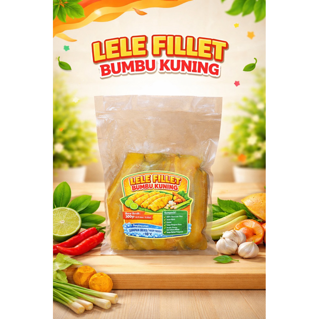 Lele Fillet Bumbu Kuning | Lele Fillet Tanpa Duri | Lele Fillet Marinasi | Lele Fillet Frozen | Lele