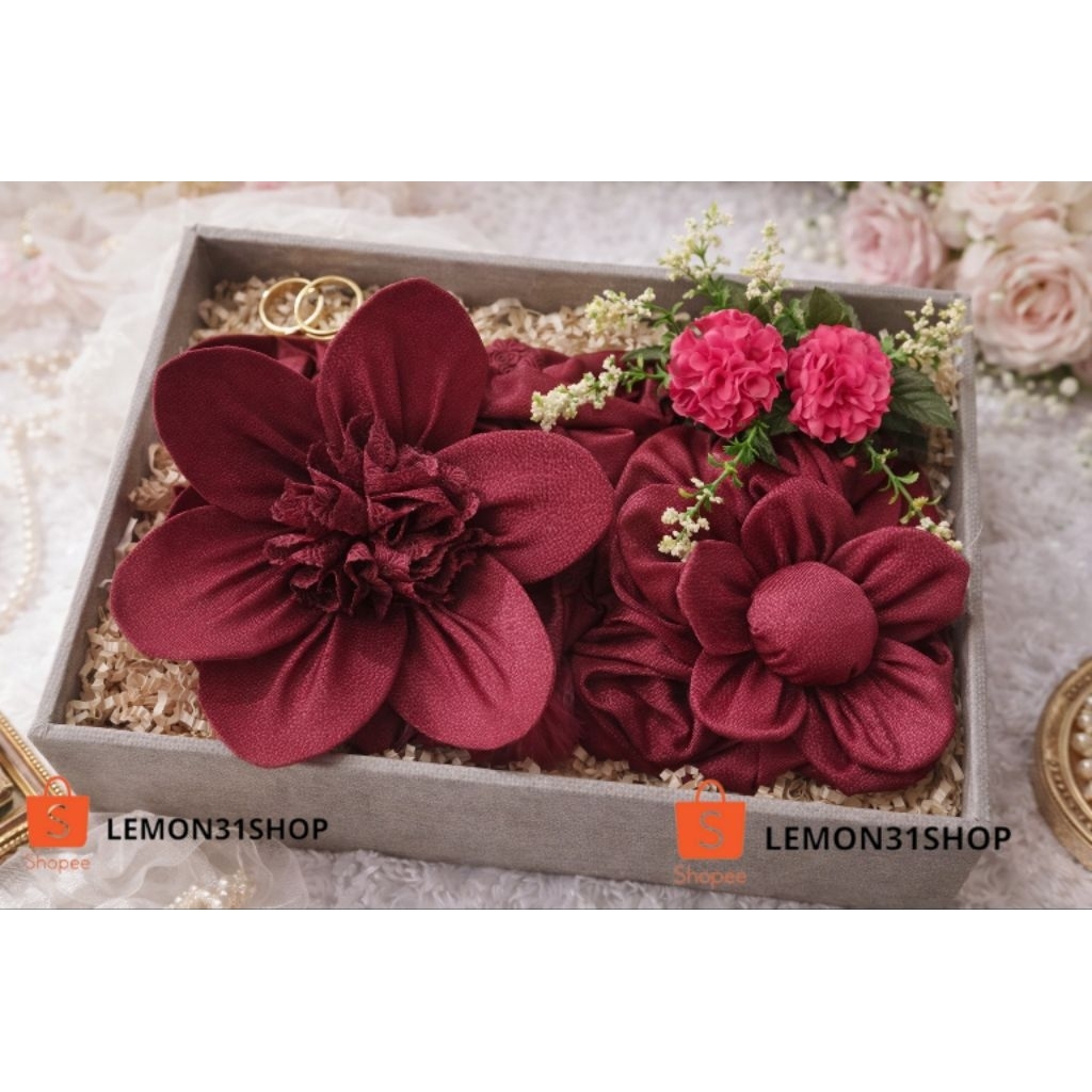 PAKET SESERAHAN BAJU KIMONO SATIN LINGERIE HANTARAN PERNIKAHAN GIFT KADO HADIAH WEDDING