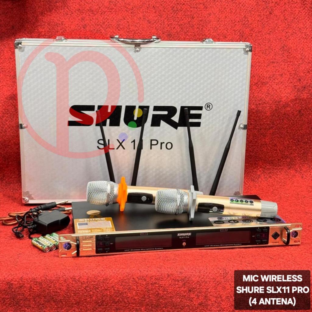 Wireless Mic Shure SLX11 Pro / Microphone Shure SLX 11 Pro SLX-11 Pro (4 Antena)