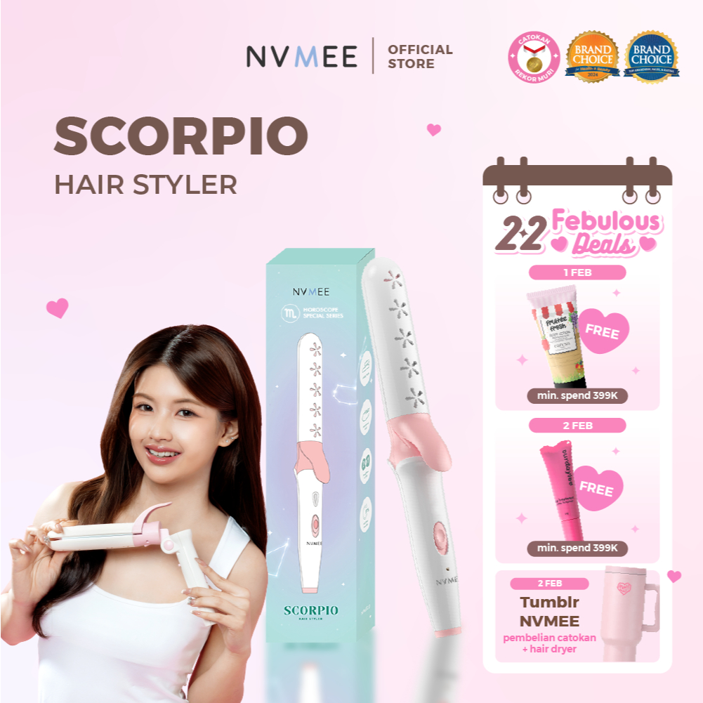 NVMEE - Catokan Pelurus Pengeriting Scorpio Hair Styler Bisa Dilipat