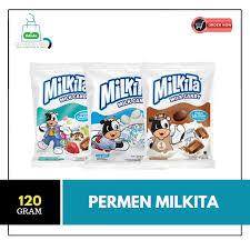 [SDW] pekanbaru/120g Permen Susu Milkita Bag Assorted Milk Candy Choco Plain Strawberry Melon