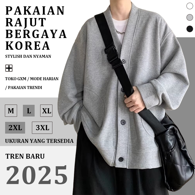 cardigan abu abu  cardigan hitam  cardigan import pria cardigan premium  kain premium  baju rajut pr