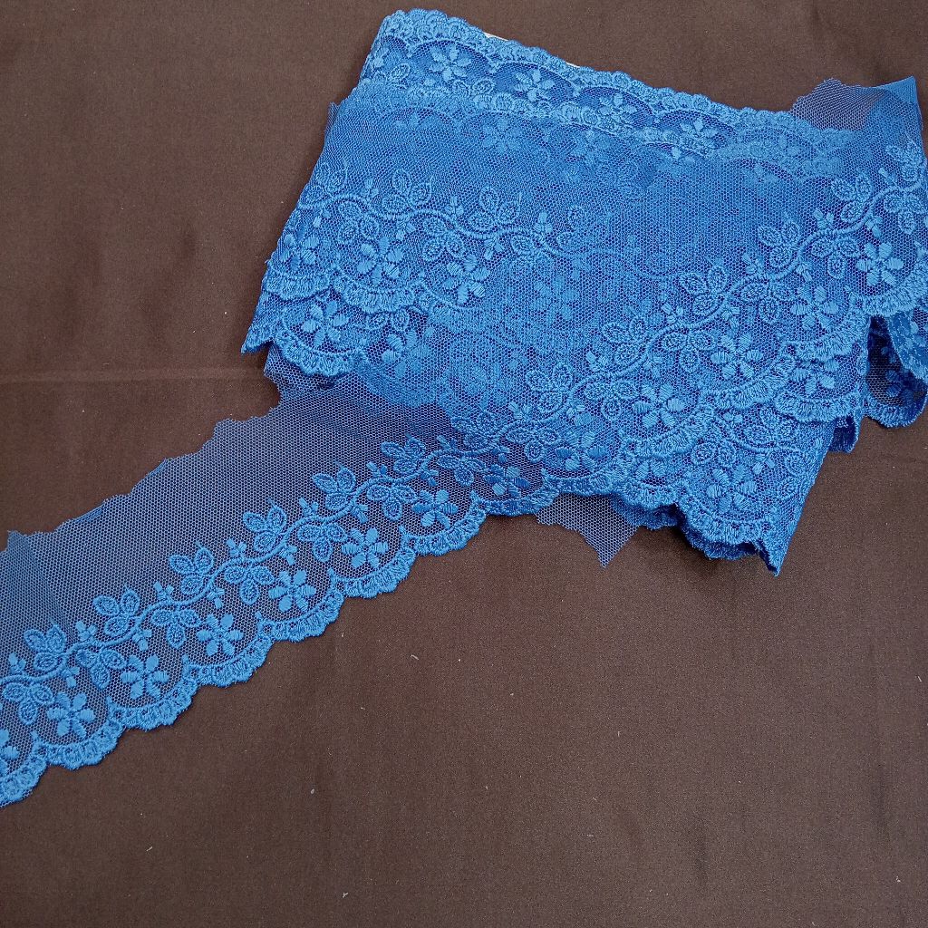 RENDA TILLE PINGGIRAN BORDIR MUKENA/BAJU LEBAR 7CM