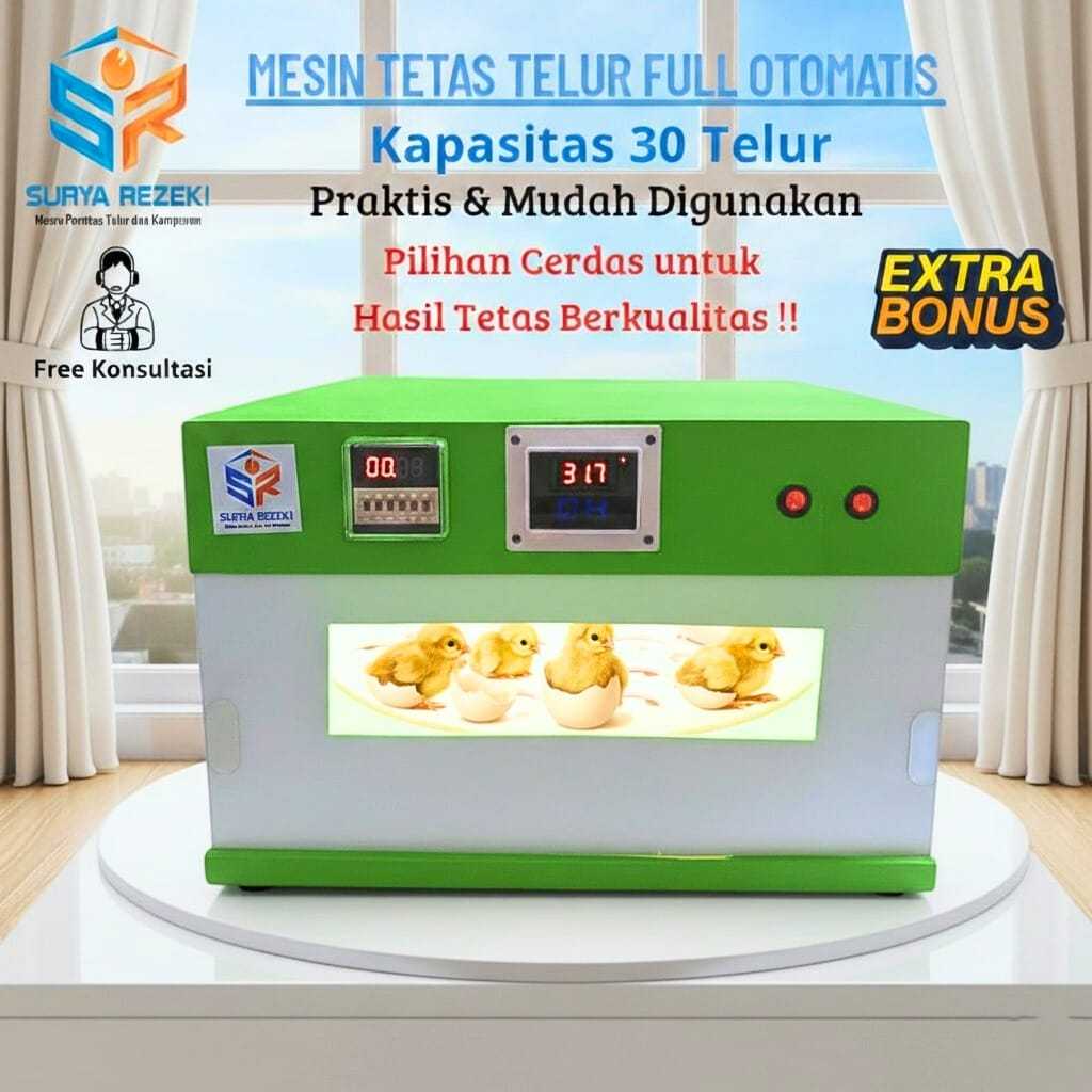 mesin tetas telur full otomatis / mesin penetas telur kapasitas 30 telur