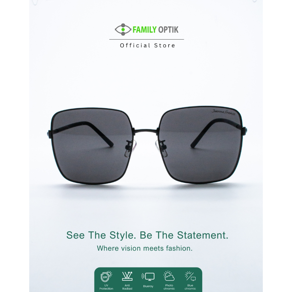 Kacamata Hitam Sunglasses - Joanna France (7176) - Pria Wanita Unisex anti uv