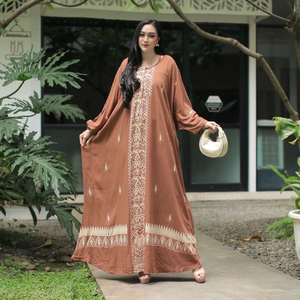 Kaftan Motif Cunda Gamis Abaya Dress Midi Daster Kaftan Wanita Kaftan Premium Kaftan Remaja Dewasa K