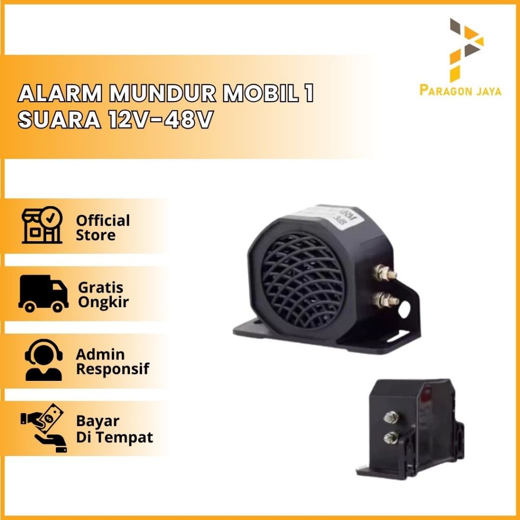 Alarm Mundur Mobil 1 Suara Back Horn/Klakson Mundur Truck & Bus 12V-48V
