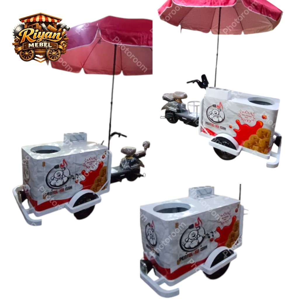GEROBAK SEPEDA LISTRIK KELILING BAKSO PENTOL FREE ONGKIR