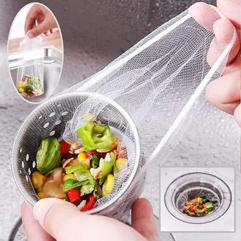 30 pcs Filter Wastafel Kasa 13×7.5 cm — Untuk Dapur, Kamar Mandi, Shower, Anti Rambut & Sisa Makanan