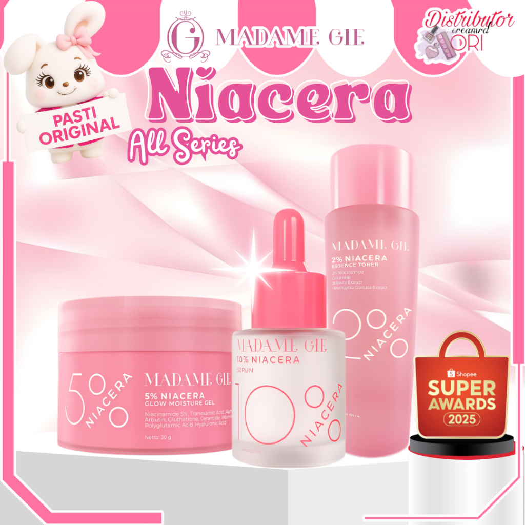 Madame Gie Skin Barrier Moisturizer - Niacera 5% Toner - Niacera 2% Serum - Niacera 10% | ALL SERIES