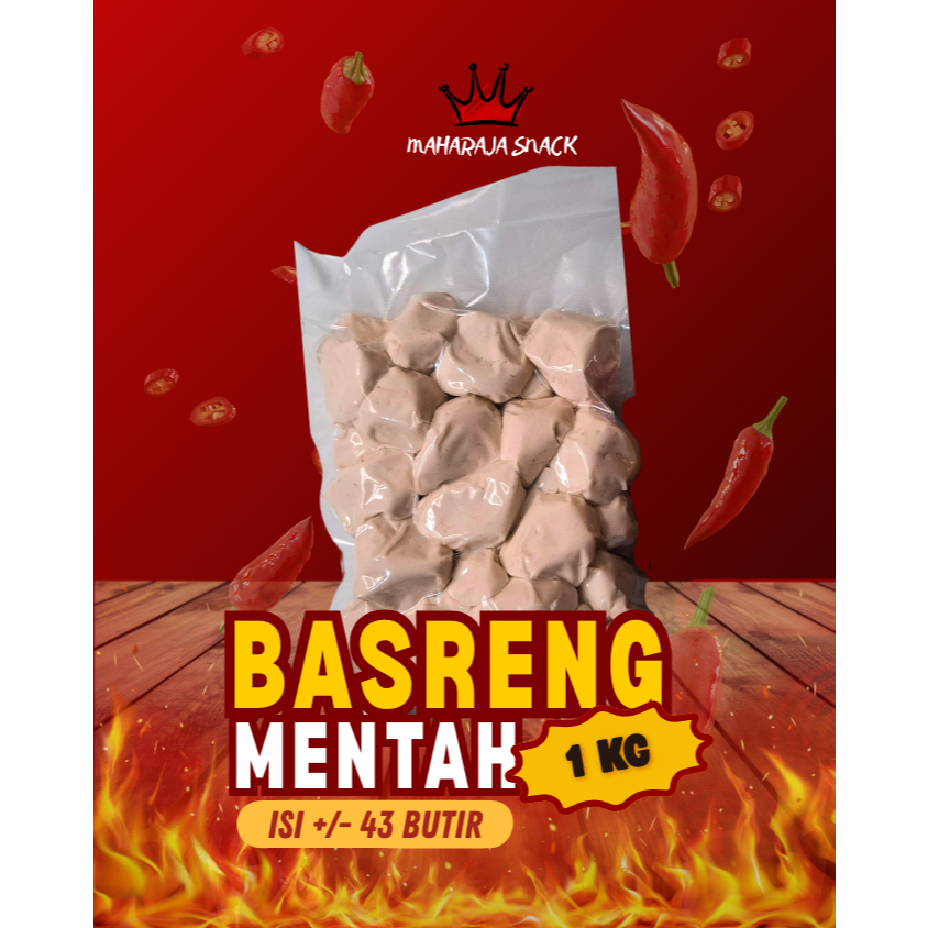 1 Kg Basreng Mentah Asli Baso Ikan Tenggiri