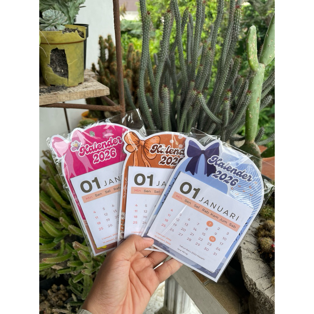 kalender 2026 souvenir kalender sobek aesthetic murah