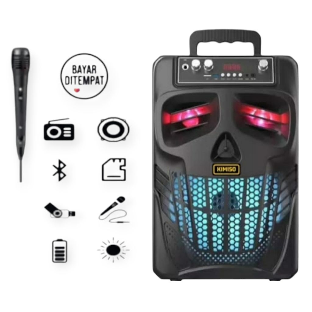 SPEAKER BLUETOOTH UKURAN BESAR 6,5 INCH SUPER BASS / SPEAKER BLUETOOTH KIMISO 6,5 INCH / SPEAKER WIR