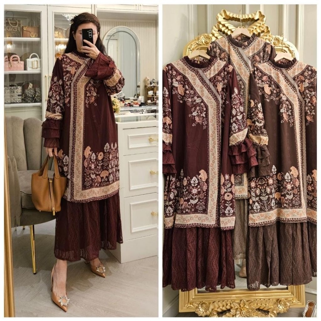 Longdress Meijiewang Longdress Bunga Renda Meijiewang