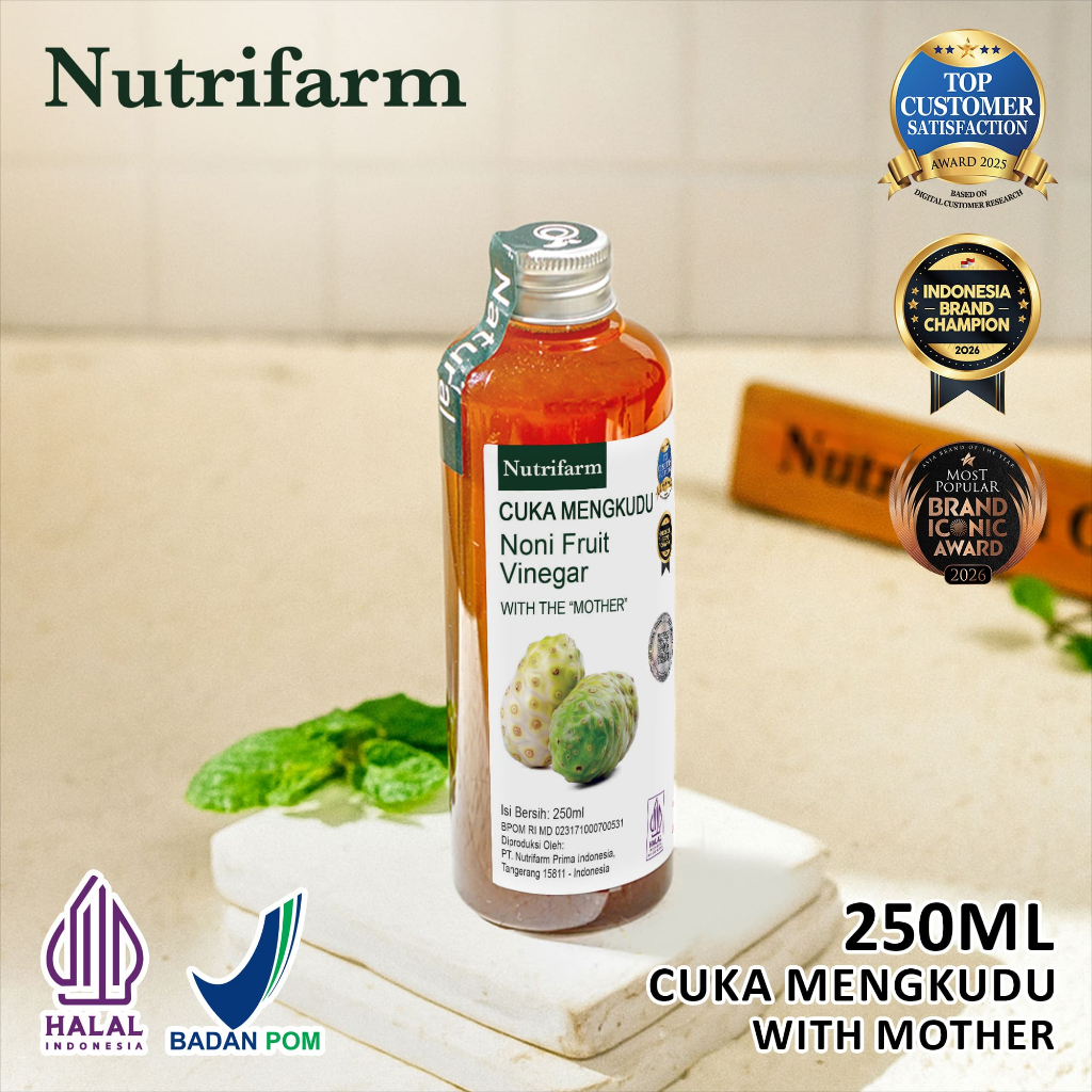 Nutrifarm Cuka Mengkudu Noni Fruit Vinegar 250 ml