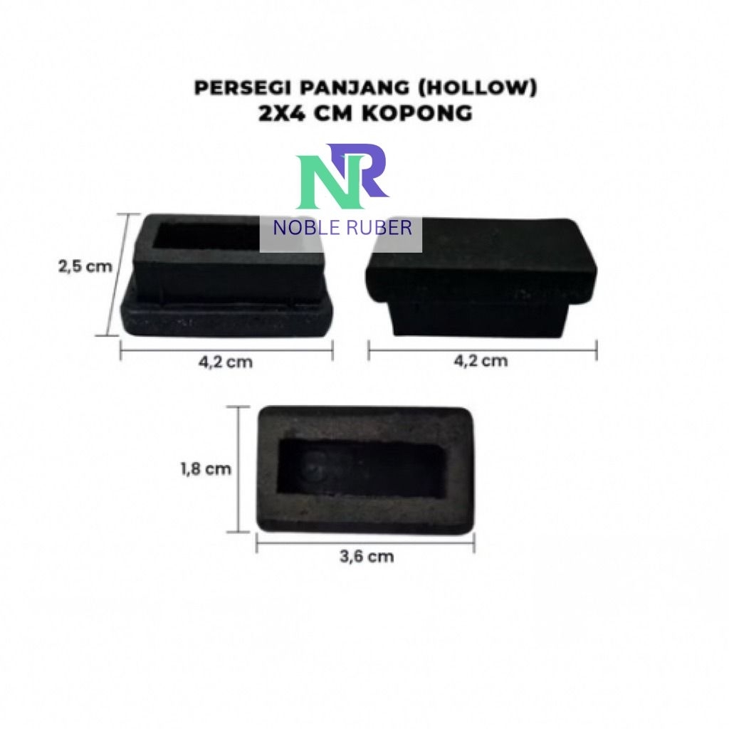 KARET HOLLOW 4x2/2x4 KOPONG/KARET KAKI MEJA KURSI BESI