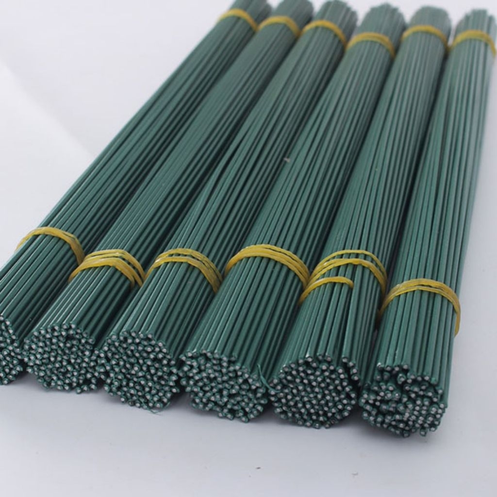 Kawat Tangkai Kiloan - Kawat Batang Bunga - Kawat Hijau [1 Kg] -  Kawat Batang Lapis Plastik