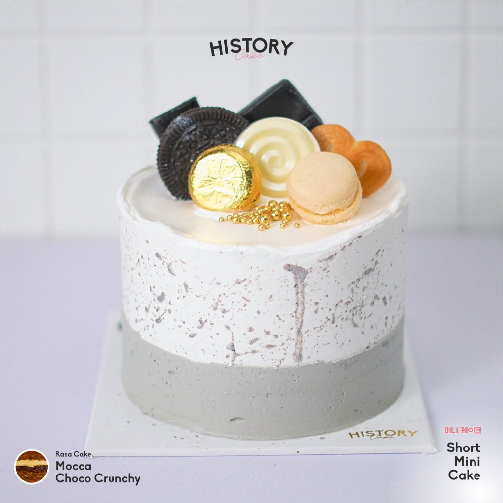 HistoryCake Kue Tart Ulang Tahun Birthday Cake Mini Rasa Mocca Choco Crunchy Viral Bandung