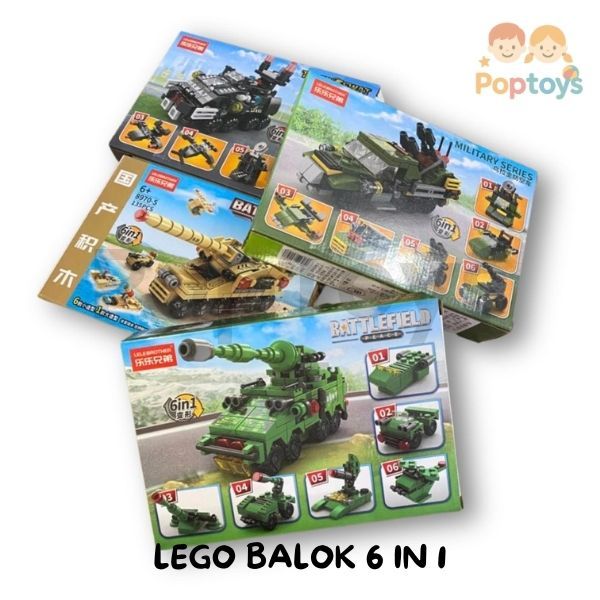 Balok Susun Mainan Anak / Lego Bricks 6 in 1