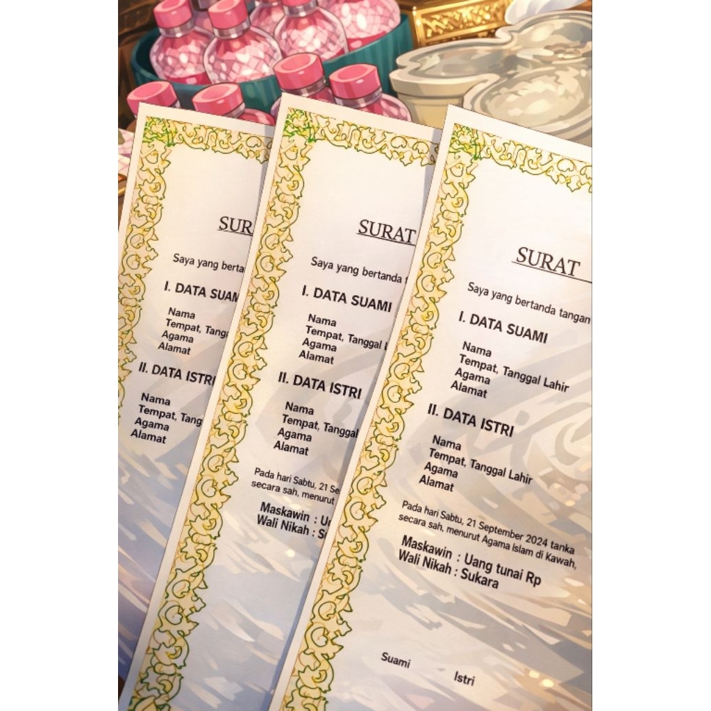 Blangko nikah agama ( siri )