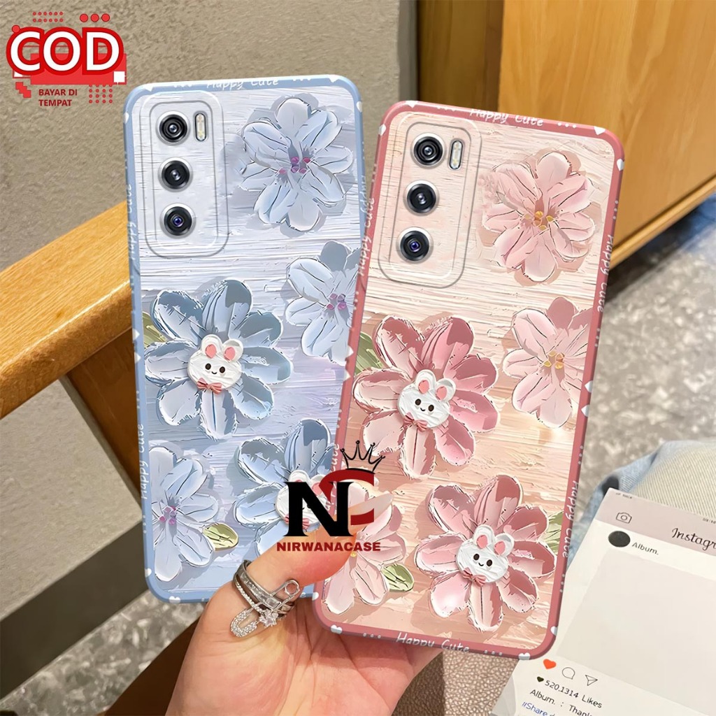 Case Hp Vivo V20SE - Case Vivo V20 - Case V21E  - Case Vivo V21 4G - 5G Motif Bunga Lukis Fashion Ca
