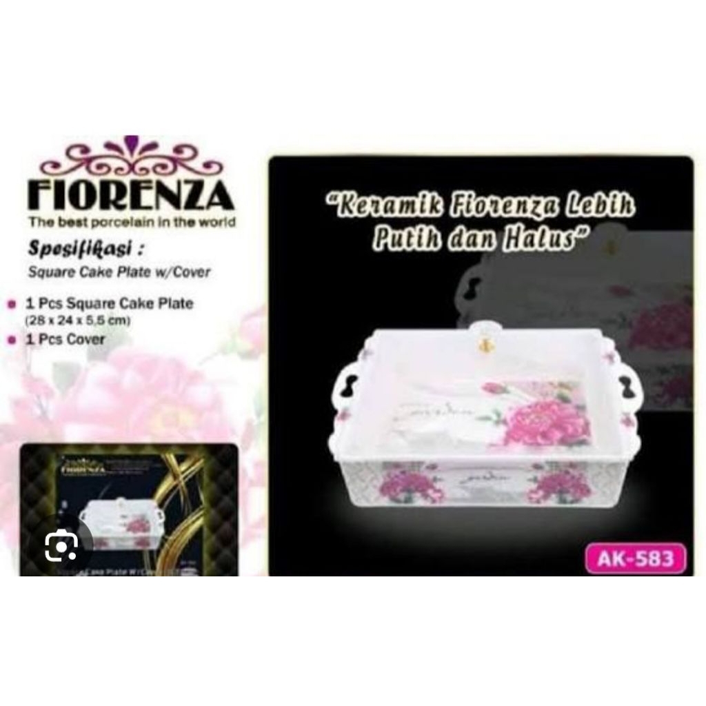 TEMPAT/PIRING KUE PERSEGI AK-583/N FIORENZA