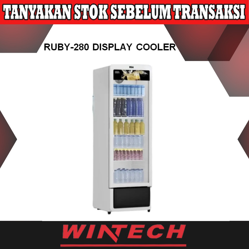 RSA RUBY-280 Display Cooler / Showcase Pendingin Minuman / Lemari Pendingin Minuman / Showcase 1 Pin