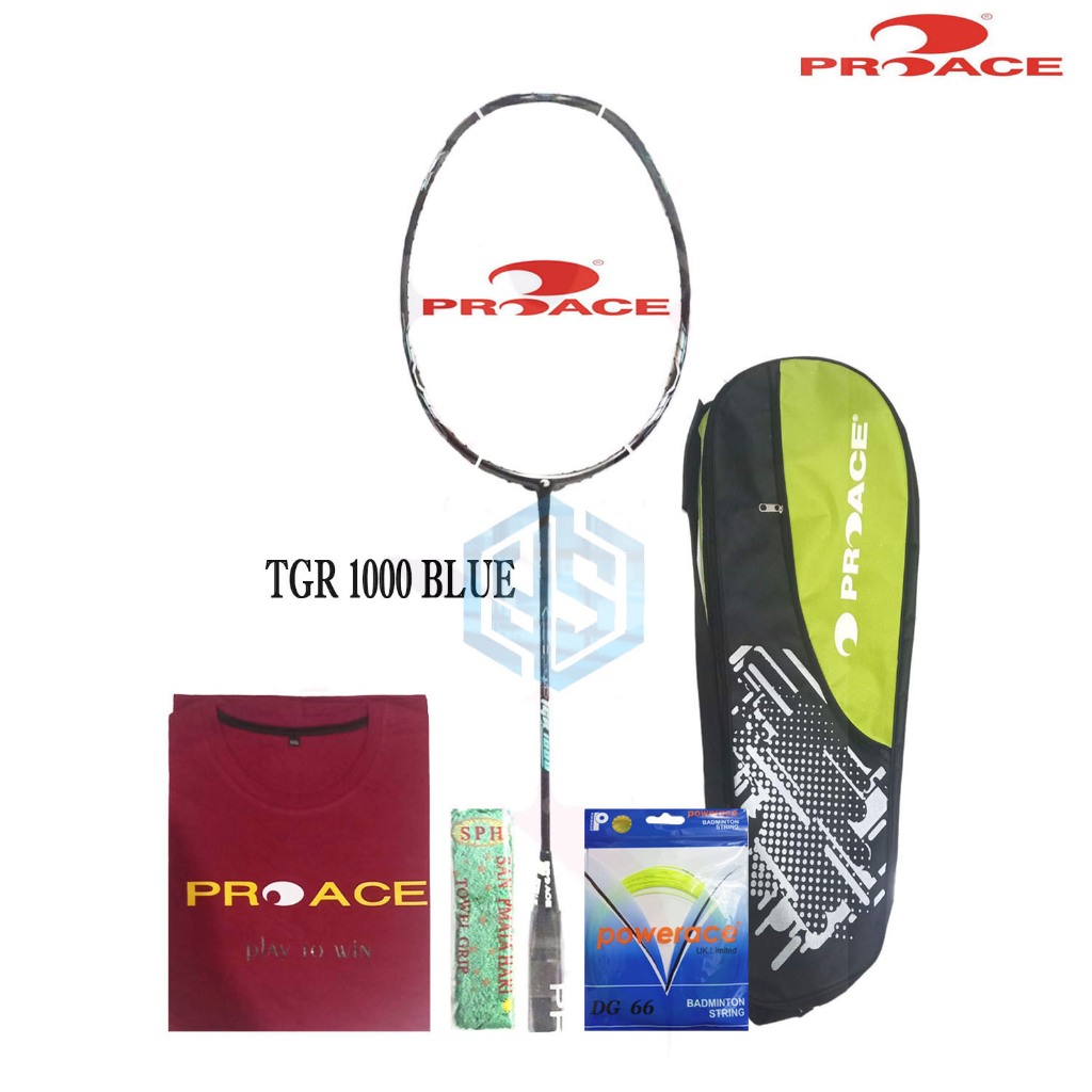 Raket Badminton ProAce TGR 1000 Bonus Komplit Raket Pro Ace TGR 1000