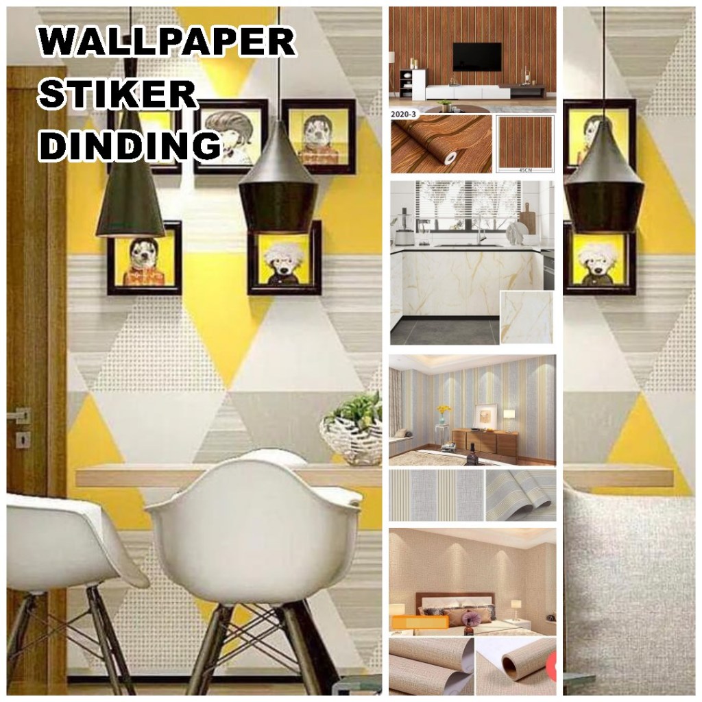 1 KG 2 ROLL Wallpaper Dinding motif LARIS  Elegant / Wallpaper Motif EMBOS Uk 45cm x 10/9 meter