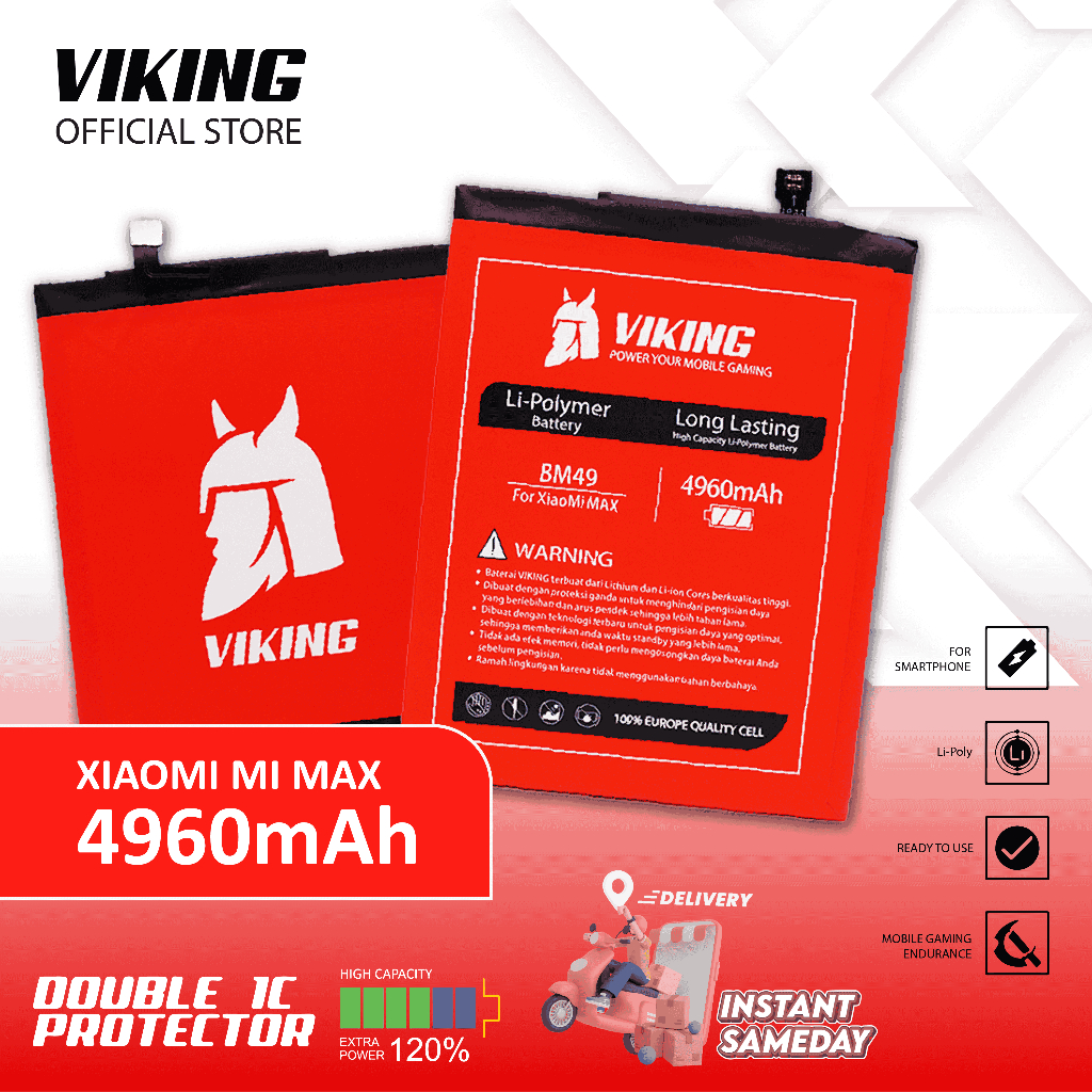 VIKING Baterai Xiaomi Mi Max BM49 Double Power