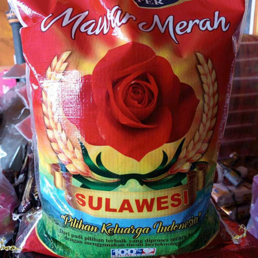 Beras 5 kg Mawar Merah Sulawesi/Pasar Sayur Makassar