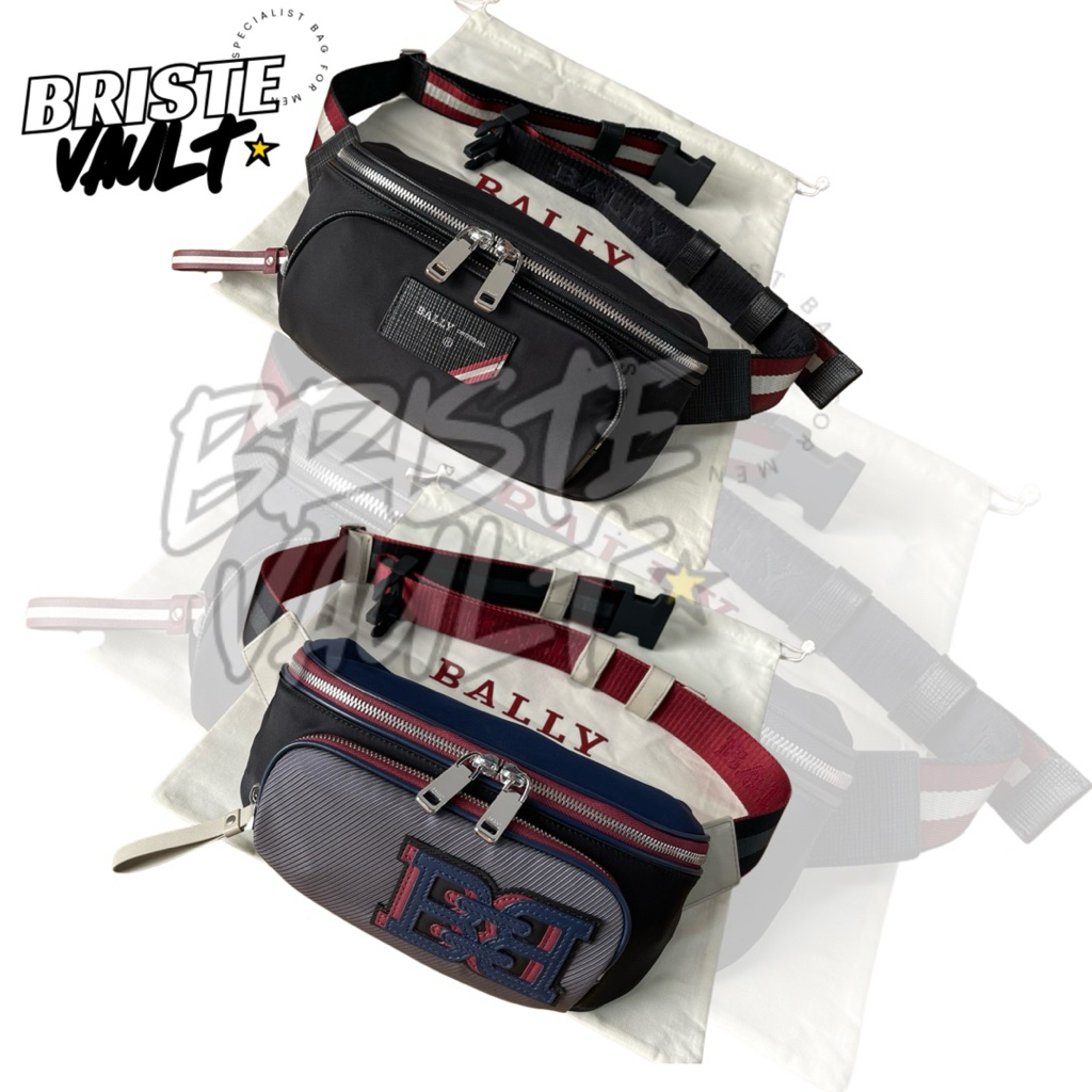 BRISTE VAULT Tas Bally Waistbag Finlei Belt Bag Nylon Original Fullset