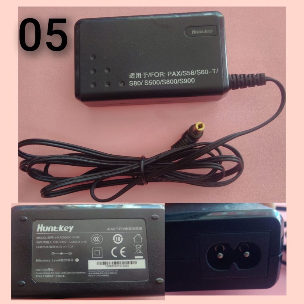 power adaptor 9v 1A atau power adaptor 24v 2,71A