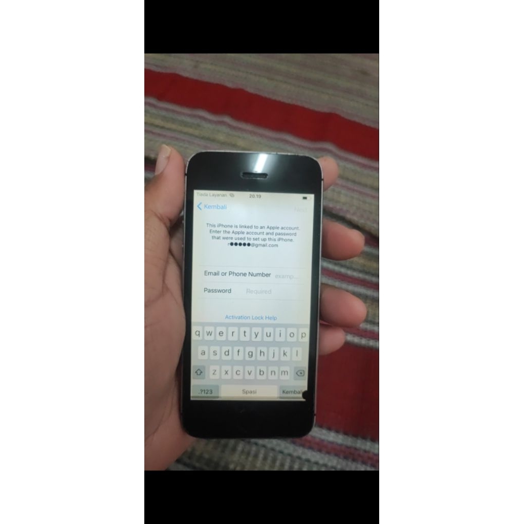 Iphone 5s bahan lupa icloud