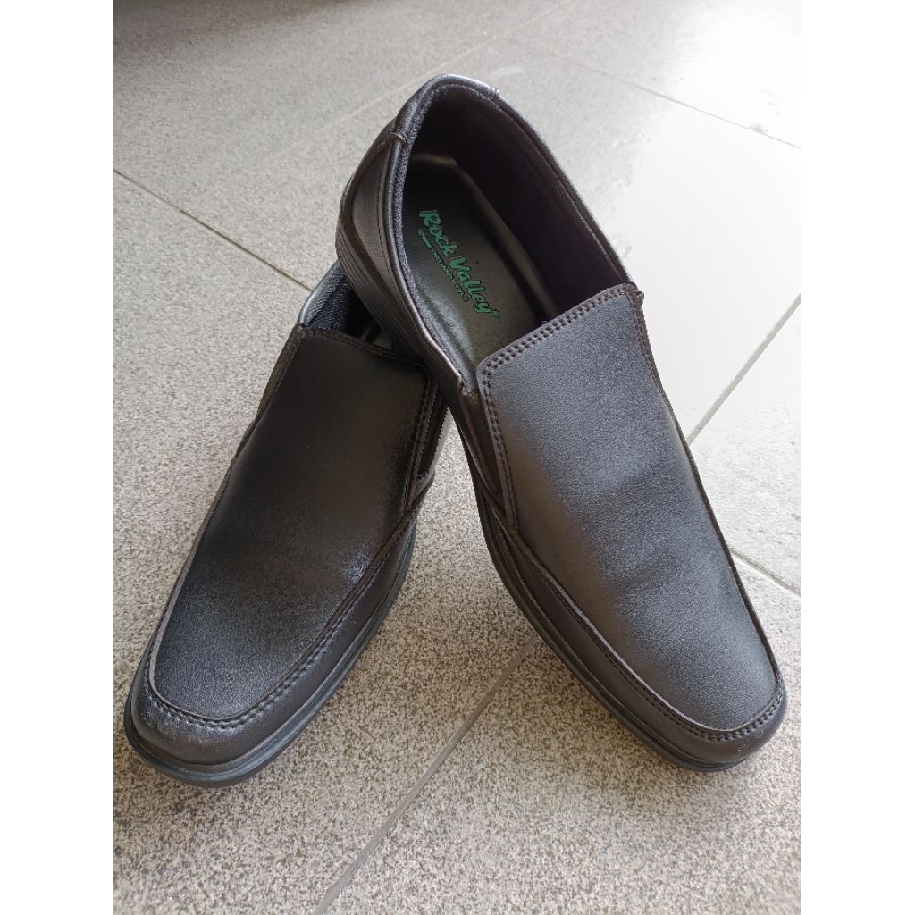 (preloved) Rockvalley Sepatu Pantovel Pria D12.012 Black Size 42 |Sepatu Bekas/Second Pria | Sepatu 