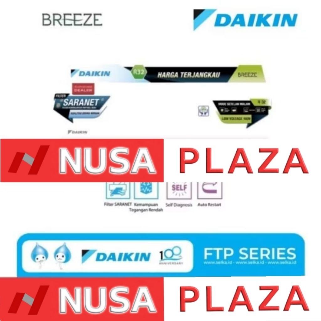 AC DAIKIN 1/2 PK  FTP-15AV149 BREEZE SERIES (KHUSUS MEDAN)