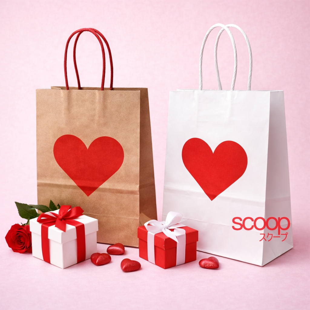 Scoop Kantong Kertas Paper Bag Tas Kado Valentine Love Hati Merah 76300600