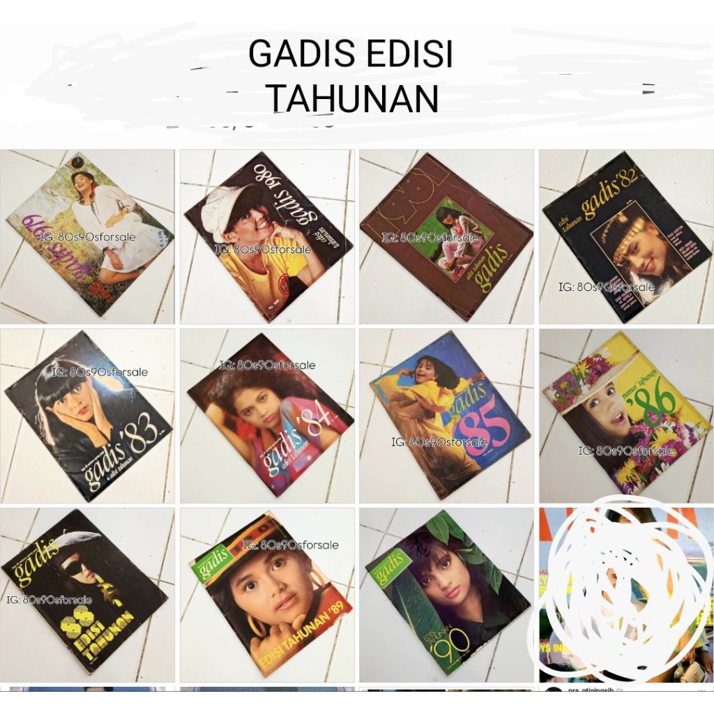 MAJALAH GADIS JADUL EDISI TAHUNAN 1979 1980 1981 1982 1983 1984 1985 1986 1988 1989 1990