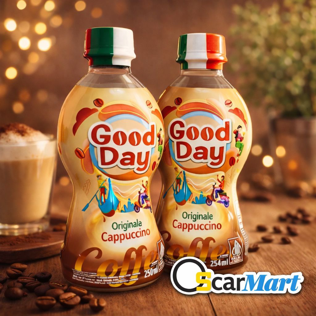 Good Day Cappuccino Original 250ml isi 24 Botol | Kopi Botol Siap Minum