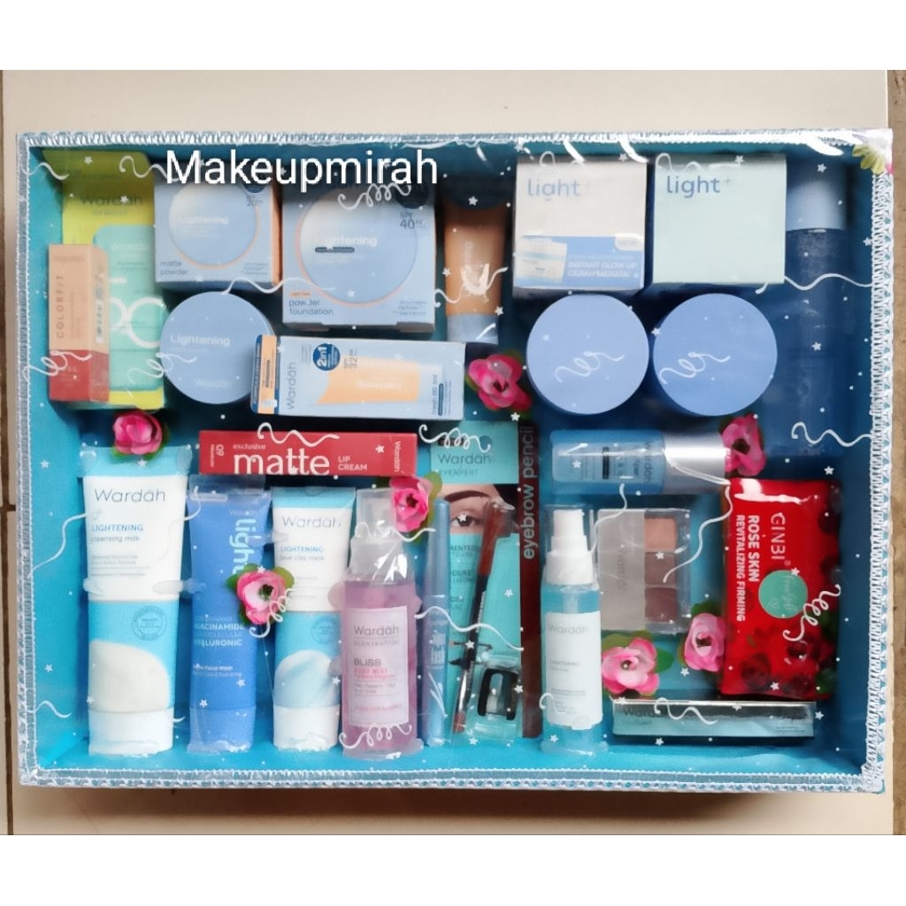 Wardah Paket Seserahan Lengkap/ Wardah Hantaran nikah / Parsel Kosmetik Seserahan/ Parsel murah
