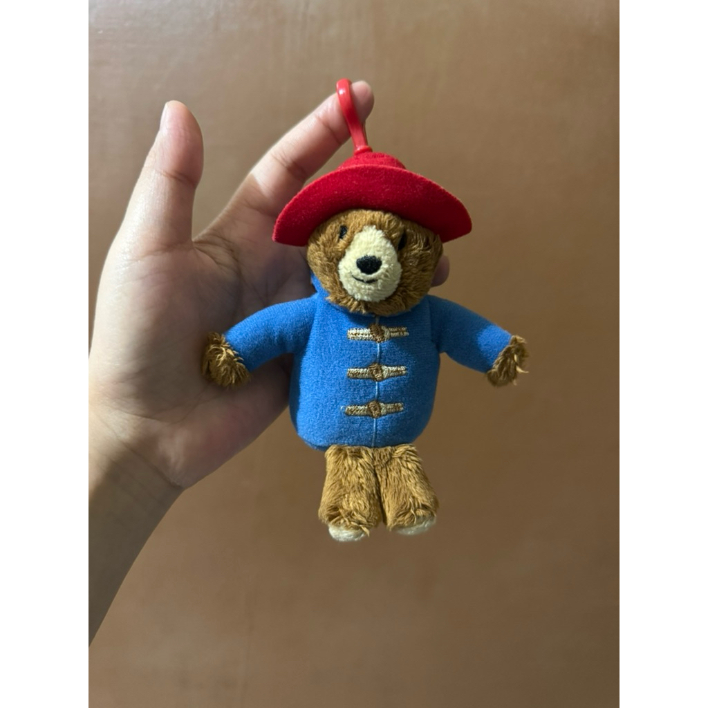 Boneka Gantungan Kunci karakter Paddington Bear size 13cm Original / Boneka gantungan kunci karakter