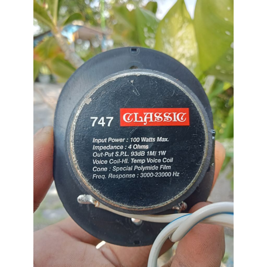 Tweeter Classic 747/Tweeter 2 inch/Harga Satuan