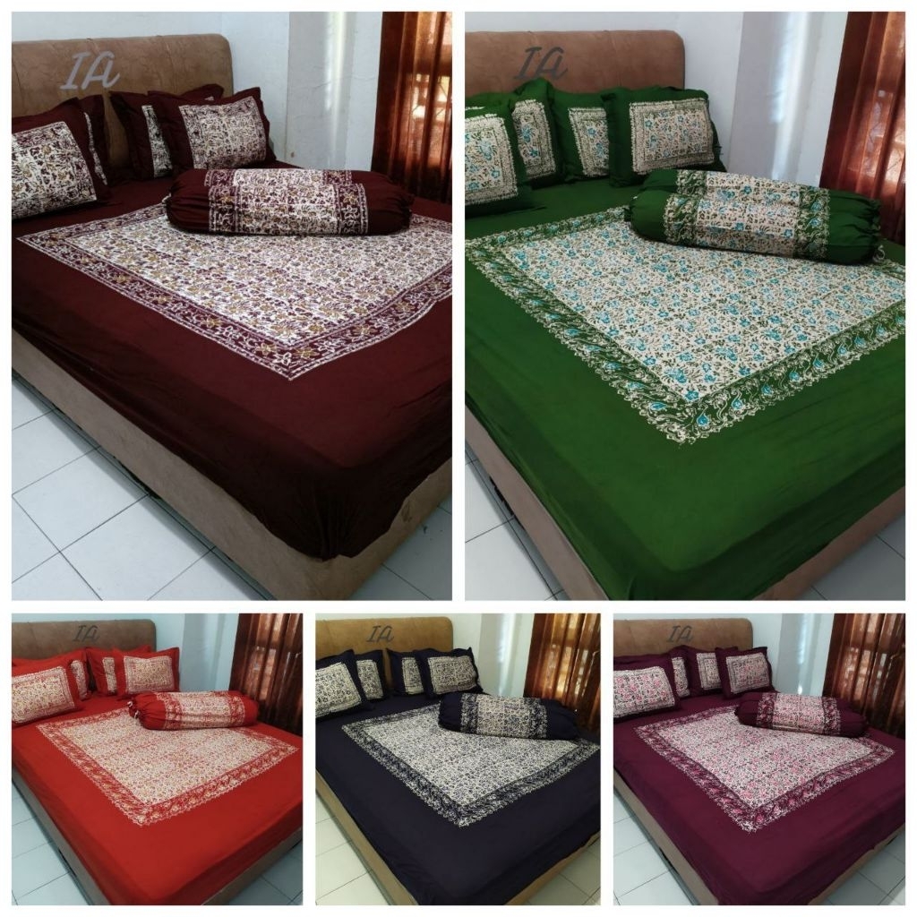 Sprei batik cap / sprei katun / sprei jumbo
